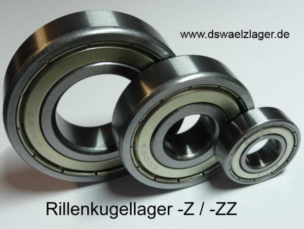 Rillenkugellager 6801-H-ZZ - EZO, Japan - Nirostahl - ( 12x21x5mm )