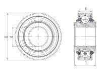 Landmaschinenlager Q203-AH02-LV - BBC-R - runde Bohrung  ( 16,25x40x18,29mm )