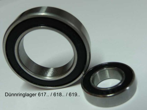 Rillenkugellager 61806-2RS-P6 - BBC-R - beidseitig Dichtscheiben, erhöhte Laufgenauigkeit P6  ( 30x42x7mm )