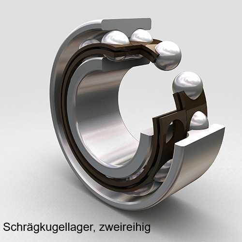 Schrägkugellager, zweireihig 3206-2RS-C3 ( 5206-2RS/C3 ) - beidseitig Dichtscheiben, erhöhte radiale Lagerluft C3  ( 30x62x23,8mm )