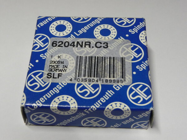 Rillenkugellager 6204-NR-C3 - SKF - offene Ausführung, Nut + Sprengring, erhöhte radiale Lagerluft C3 ( 20x47x14mm )