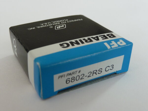 Rillenkugellager 61802-2RS/C3-EMQ - PFI  - beidseitig Dichtscheiben, Lagerluft C3  ( 15x24x5mm )