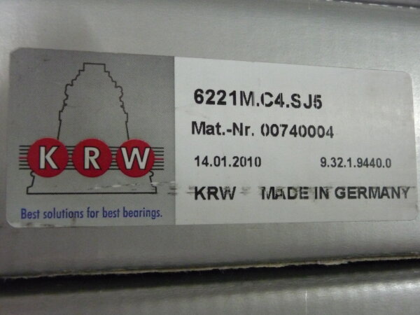 Rillenkugellager 6221.M/C4.SJ5 - KRW, Germany