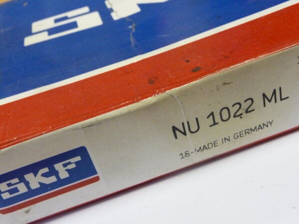Zylinderrollenlager NU1022 ML - SKF - ungeteilter Fenstermassivkäfig aus Messing ( 110x170x28mm )