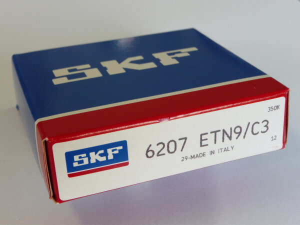 Rillenkugellager 6207 ETN9/C3 - SKF  - Polyamidkäfig  ( 35x72x17mm )