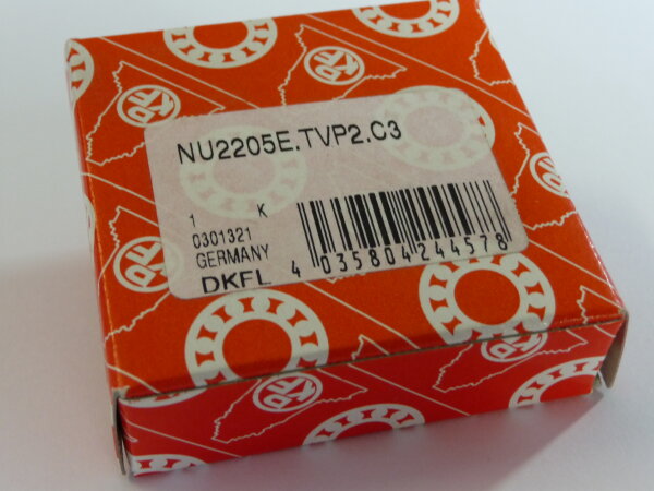 Zylinderrollenlager NU2205E.TVP2/C3 - DKFL/SLF, Germany  ( 25x52x18mm )