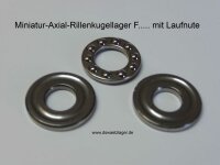 Miniatur-Axial-Rillenkugellager F6-12G  - mit Laufnute  (...