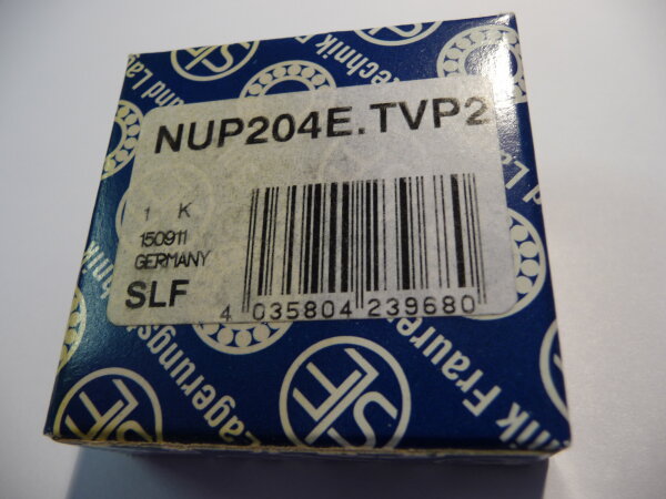 Zylinderrollenlager NUP204E.TVP2 - SLF, Germany   -Polyamidkäfig-  ( 20x47x14mm )