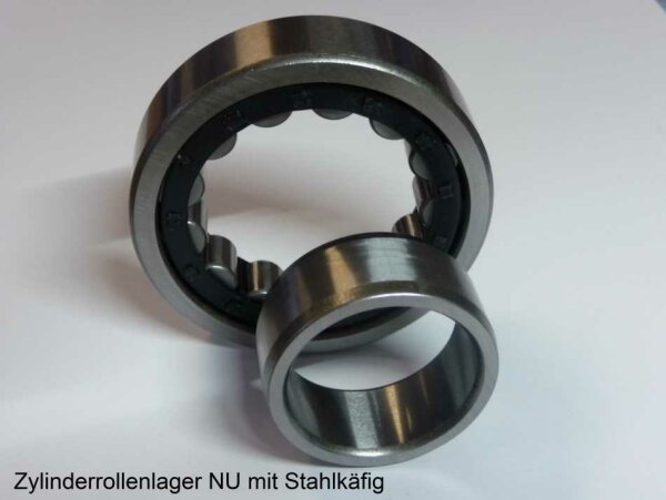 Zylinderrollenlager NU305.E/C3 - verstärkte Ausführung, Stahlkäfig, erhöhte radiale Lagerluft C3  ( 25x62x17mm )