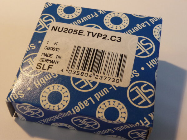 Zylinderrollenlager NU205E.TVP2/C3 - SLF  ( Polyamidkäfig )