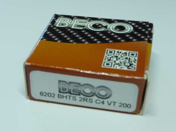 Rillenkugellager 6202-BHTS-2RS/C4.VT-200°C - BeCo   - beidseitig Dichtscheiben, wärmestabil bis 200°C, Lagerluft C4  ( 15x35x11mm )