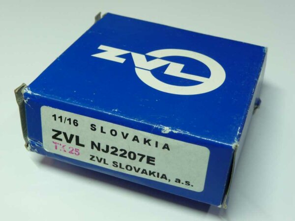 Zylinderrollenlager NJ2207.E - ZVL, made in Slovakia - Stahlkäfig ( 35x72x23mm )
