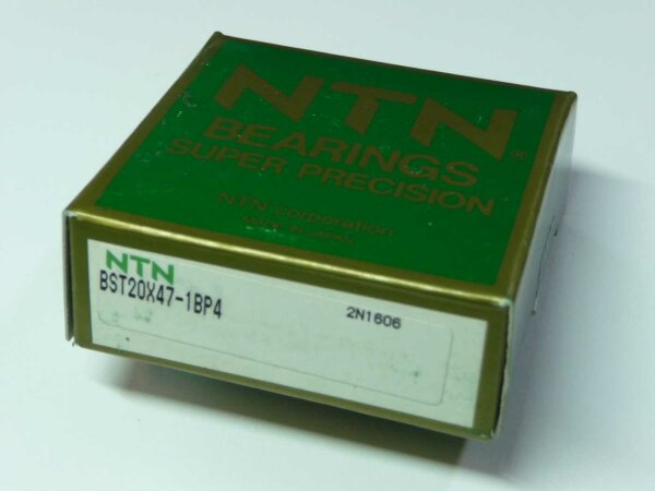 Spindellager BST20X47-1BP4 - NTN, Japan - Hochgenauigkeits-Schrägkugellager, einreihig ( 20x47x15mm )
