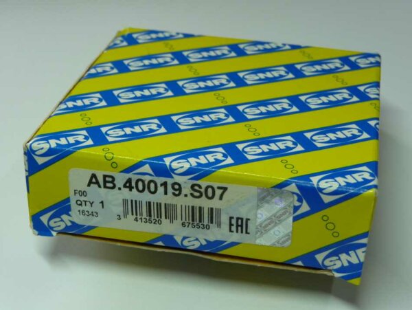 Rillenkugellager / Automotive-Bearing AB40019.S07 - SNR - einreihig, beidseitig Dichtscheiben ( 37x73x17mm )