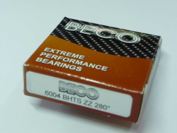 Rillenkugellager 6004-BHTS-ZZ-280°C - BeCo - wärmestabil bis 280°C, Stahldeckscheiben  ( 20x42x12mm )