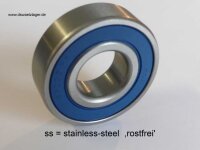 Rillenkugellager SS-609-2RS - Nirostahl - ( 9x24x7mm )