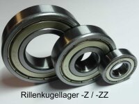Rillenkugellager 63802-ZZ - beidseitig Stahldeckscheiben...