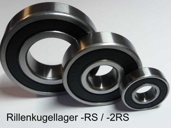 Rillenkugellager 6208-2RS/C3 - MGK - beidseitig Dichtscheiben, erhöhte radiale Lagerluft C3  ( 40x80x18mm )