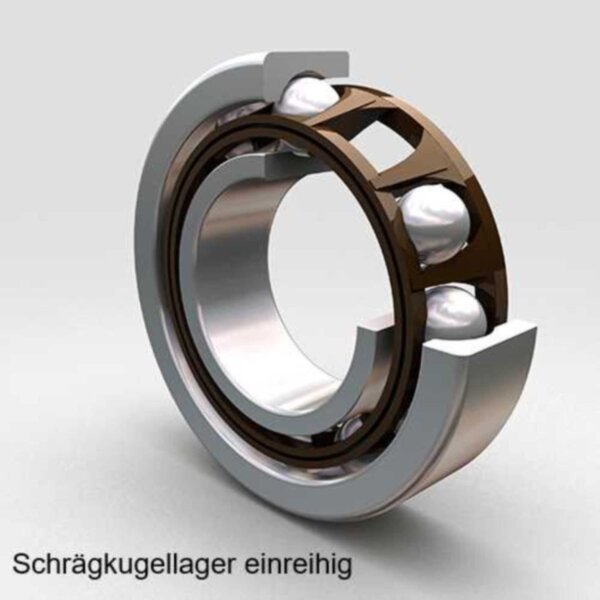 Schrägkugellager 7210 B - FBJ - Stahlkäfig, Berührungswinkel 40° ( 50x90x20mm )